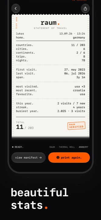 App Store screenshot: beautiful stats.