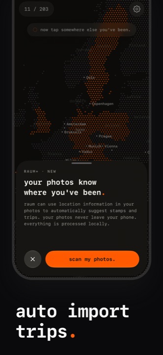 App Store screenshot: auto import trips.