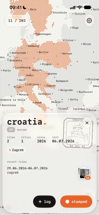 raum. screen: country record