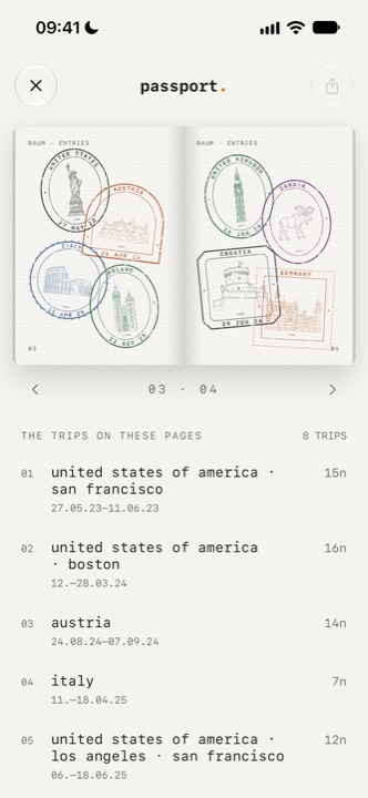 raum. screen: passport, light