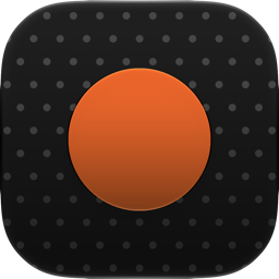 the raum. app icon, dark.