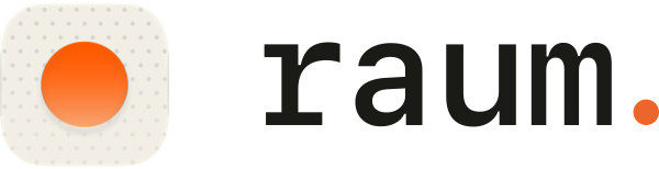 the raum. icon beside the wordmark.